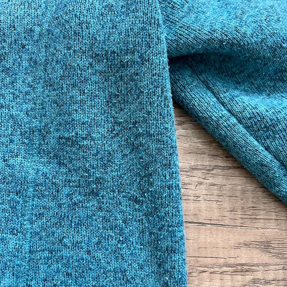 L.L.Bean Teal Blue Fleece Full Zip Women's Sweater Long Sleeve Cozy Warm Knit M - Picture 3 of 4